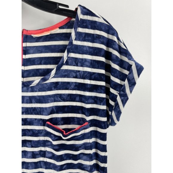 Boat House Beachwear Striped Sleeveless Beach Coverup Shirt Top Pockets Size XS - Picture 3 of 12